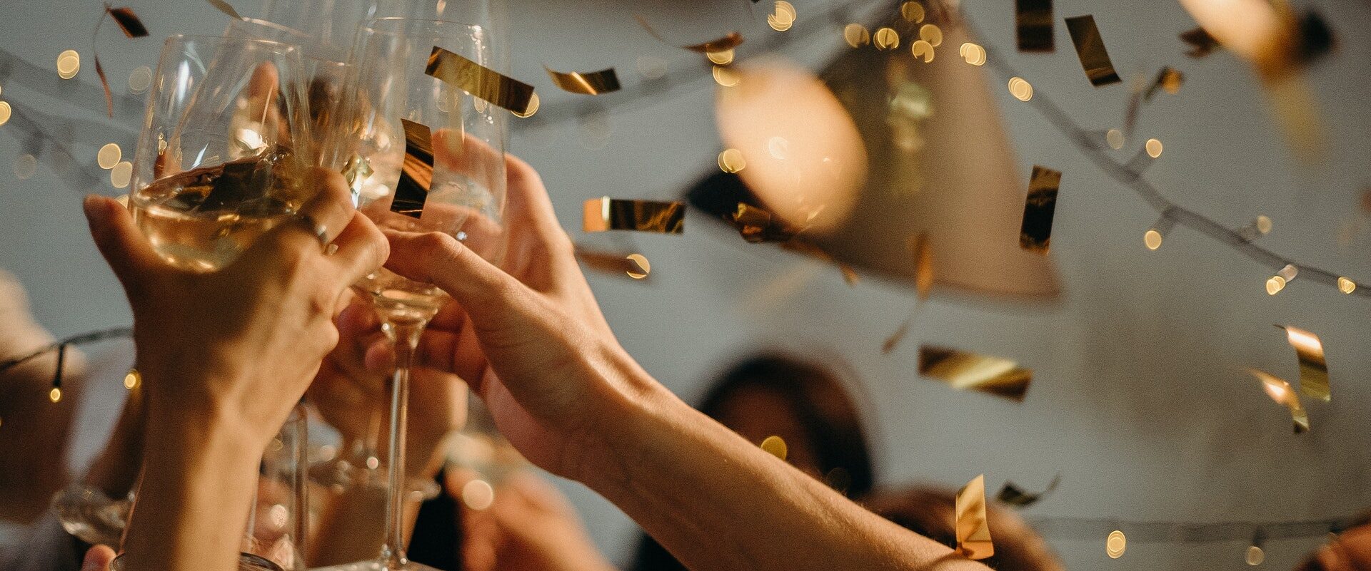Festive Champagne. People Toasting with Champagne