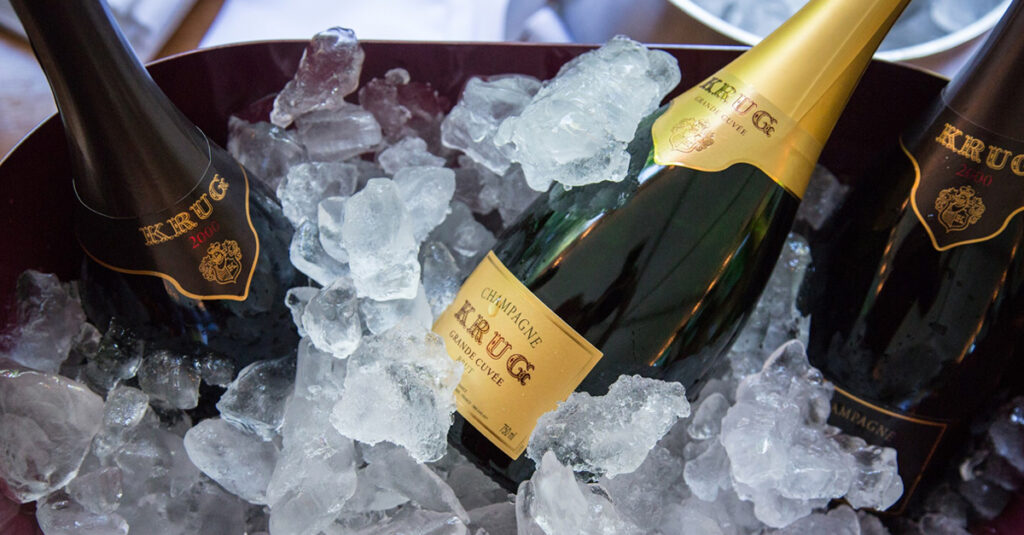 Champagne Krug Grande Cuvée on Ice