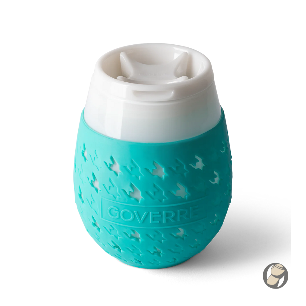 Goverre Wine Glass with Lid in Turquoise